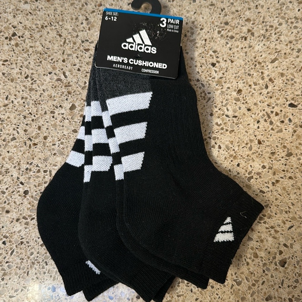 Adidas Aeroready mens 3 pack low cut socks